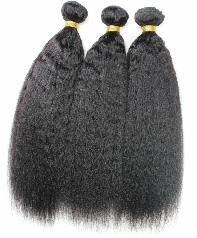 Wholesale Kinky Straight hair 100 human virgin hair bundles weft YL183